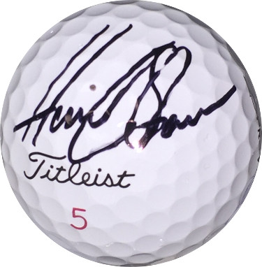 CTBL-021796 Henrik Stensen Signed Titleist Golf Ball, Black Sig