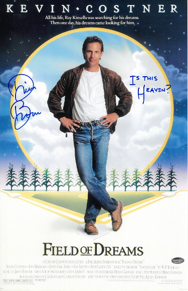 Picture of Athlon Sports CTBL-019636 Dwier Brown Signed Field of Dreams 11 x 17 Movie Poster - Is This Heaven - Black Signature & John Kinsella