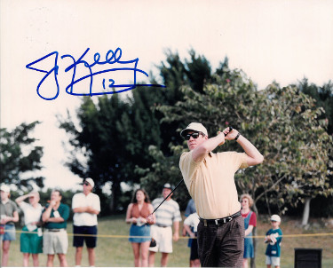 Picture of Athlon Sports CTBL-021950 Jim Kelly Signed Golf 8 x 10 Photo - No.12 Minor Scratches - Buffalo Bills - PSA & JSA & BAS Guaranteed to Pass