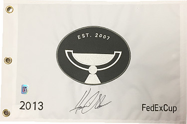 CTBL-J21798 Henrik Stenson Signed 2013 FedEx Cup White PGA Embroidered Flag - JSA Hologram