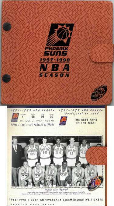 Picture of Athlon Sports CTBL-022440 1997-98 Phoenix Suns NBA Basketball 30th Anniversary Season Ticket Album Full Set