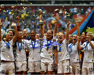 CTBL-022526 16 x 20 in. Steiner Hologram Christie Rampone Signed Team USA 2015 Womens World Cup Soccer Final Champions Celebration Photo