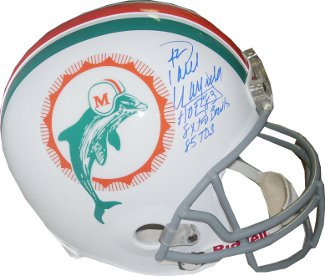Picture of Athlon Sports CTBL-J14258 JSA Hologram Paul Warfield Signed Miami Dolphins TB Full Size Replica Helmet with Triple HOF 83&#44; 8X Pro Bowls & 85 TDs