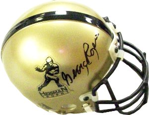 Picture of Athlon Sports CTBL-J8722 JSA Hologram South Carolina Gamecocks George Rogers Signed Gold Heisman Authentic Mini Helmet