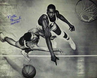 CTBL-J14441 16 x 20 in. Nate Thurmond Signed San Francisco Warriors Black & White HOF 85 Photo - JSA Hologram
