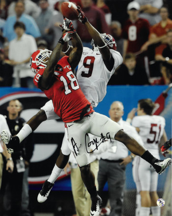 CTBL-J18641 16 x 20 in. No.9 Amari Cooper Signed Alabama Crimson Tide Photo with JSA Hologram Vertical Catch Vs Georgia