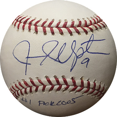 CTBL-J20709 No.9 Justin Upton Signed Official Major League Baseball No.1 Pick 2005 with JSA Hologram CC09283 Arizona Diamondbacks