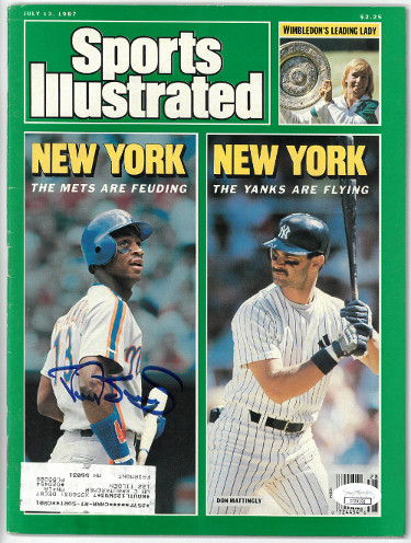 Picture of Athlon Sports CTBL-J18477 Darryl Strawberry Signed New York Mets Sports Illustrated Magazine July 13&#44; 1987 - JSA Hologram No. CC09152