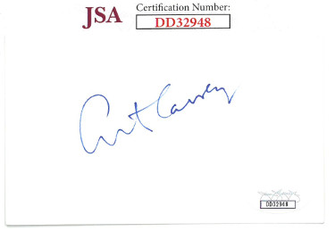 Picture of Athlon Sports CTBL-023001 3 x 5 in. Art Carney Signed Index Card - JSA Hologram No. DD32948