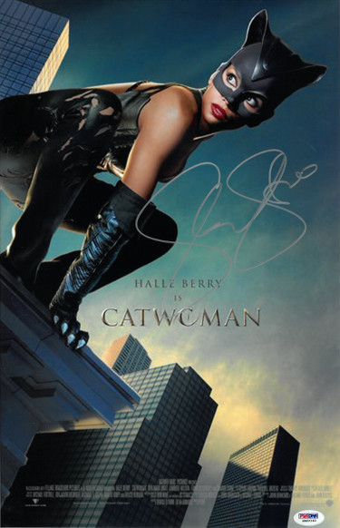 Picture of Athlon Sports CTBL-022667 11 x 17 Sharon Stone Signed Catwoman Movie Poster with Halle Berry&#44; PSA ITP Hologram - Entertainment & Movie Memorabilia