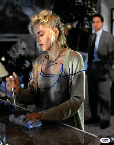 CTBL-022671 11 x 14 in. Sharon Stone Signed Basic Instinct Photo Ice Pick, PSA ITP Hologram - Entertainment & Movie Memorabilia