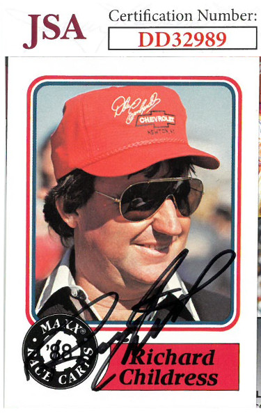 Picture of Athlon Sports CTBL-022917 Richard Childress Signed NASCAR 1988 Maxx Charlotte Racing Trading Card No. 29 - JSA Hologram No. DD32989