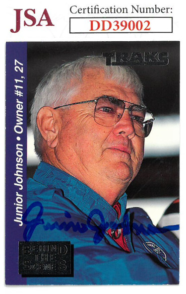 Picture of Athlon Sports CTBL-022933 Junior Johnson Signed NASCAR 1995 Traks Racing Trading Card No. BTS22 - JSA Hologram No. DD39002
