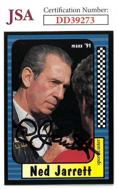Picture of Athlon Sports CTBL-022738 Ned Jarrett Signed NASCAR 1991 Maxx Racing Trading Card No. 227 - JSA Hologram No. DD39273