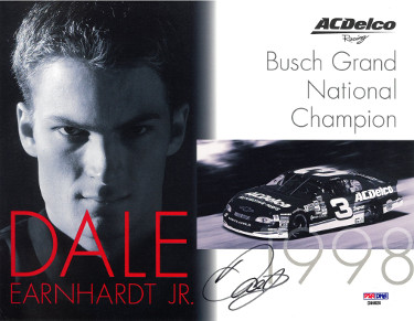 CTBL-022759 8 x 10 in. Dale Earnhardt, Jr. Signed NASCAR Photo, PSA Hologram No. D09920 - No. 3 AC Delco Racing-Busch Grand National Champion -  Athlon Sports, CTBL_022759