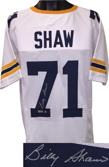 Picture of Athlon Sports CTBL-023912 Billy Shaw Signed Georgia Tech White Custom Stitched College Football Jersey&#44; Extra Large - Minor Spots - Radtke Sports Hologram