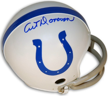 Picture of Athlon Sports CTBL-J18017 Art Donovan Signed Baltimore Colts TB 2Bar Mini Helmet - JSA Hologram