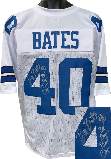 CTBL-J22599 No.40 Bill Bates Signed White Custom Stitched Pro Style Football Jersey - 3X Super Bowl Champs - JSA Hologram - Extra Large -  Athlon Sports, CTBL_J22599