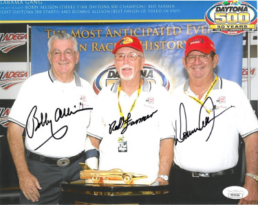 Picture of Athlon Sports CTBL-023324 The Alabama Gang- Bobby Allison & Donnie Allison & Red Farmer Signed NASCAR 8 x 10 in. Photo- JSA Hologram No.DD39384