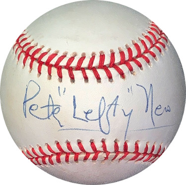 CTBL-024673 Peter Lefty Nero Signed ROAL Rawlings Official American League Baseball Very Minor ToneSpot- JSA Holo No.EE41828 Pianist