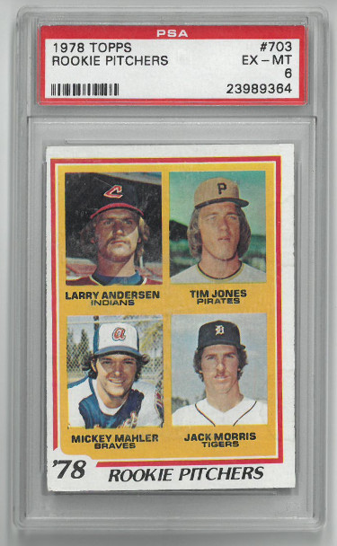 Picture of Athlon Sports CTBL-024768 Jack Morris Detroit Tigers 1978 Topps Rookie Pitchers Baseball Card No.703- PSA Graded 6 Excellent-Mint