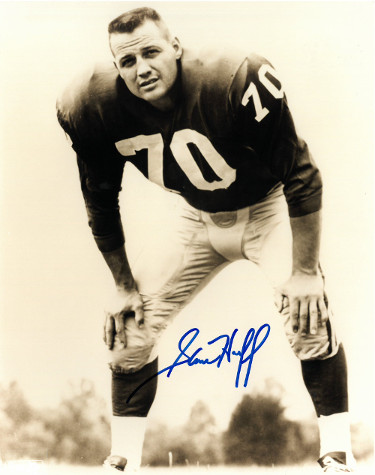 CTBL-024112 Sam Huff Signed New York Giants Vintage Sepia 8 x 10 in. Photo -  Athlon Sports, CTBL_024112