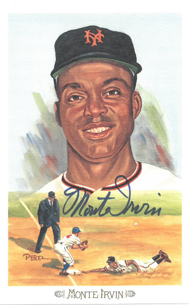 CTBL-024532 Monte Irvin Signed 1989 New York Giants Perez-Steele Celebration Postcard Photo No.19- JSA Hologram No.DD64320