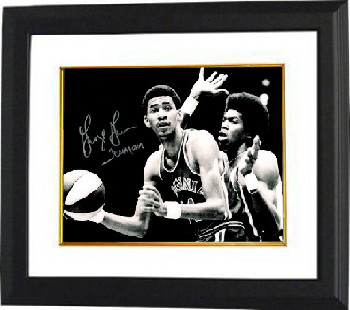 Picture of Athlon CTBL-BW16789 George Gervin Signed Virginia Squires ABA Vintage B&W Photo Custom Framed Iceman - 16 x 20