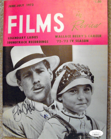 Picture of Athlon Sports CTBL-023317 Ryan O Neal Signed 1973 Films in Review Paper Moon Vintage 8 x 10 in. Photo with Tatum O Neal- JSA Hologram No.DD39376