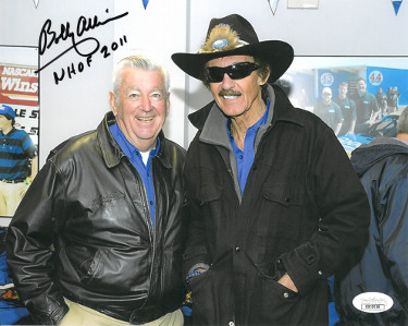 Picture of Athlon Sports CTBL-023143 Bobby Allison Signed NASCAR 8 x 10 in. Photo with NHOF 2011- JSA Hologram No.DD39306 with Richard Petty