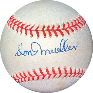 Picture of Athlon Sports CTBL-024391 Don Mueller Signed RONL Rawlings Official National League Baseball Minor Tone- JSA Hologram No.EE41678 New York Giants