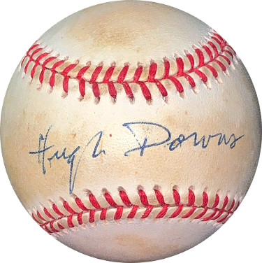 Picture of Athlon Sports CTBL-024392 Hugh Downs Signed RONL Rawlings Official National League Baseball toned- JSA Hologram No.EE41670 NBC News-Today-20-20
