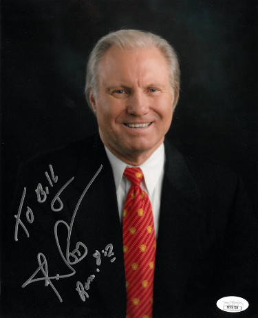 Picture of Athlon Sports CTBL-024481 Jimmy Swaggart Signed 8 x 10 in. Photo to Bill Romans 8-3 - JSA Hologram No.DD64758