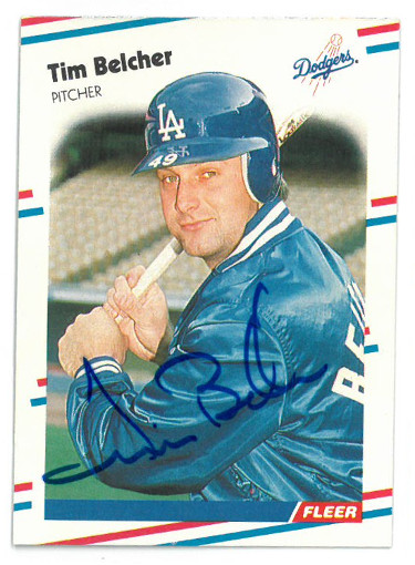 Picture of Athlon Sports CTBL-024695 Tim Belcher Signed Los Angeles Dodgers 1988 Fleer Baseball Card No.509