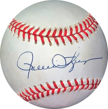 Picture of Athlon Sports CTBL-024388 Rollie Fingers Signed ROAL Rawlings Official American League Baseball Minor Tone- JSA Hologram No.EE41781 Athletics