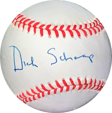 Picture of Athlon Sports CTBL-024390 Dick Schaap Signed RONL Rawlings Official National League Baseball- JSA Hologram No.EE41667 ESPN & the Sports Reporters