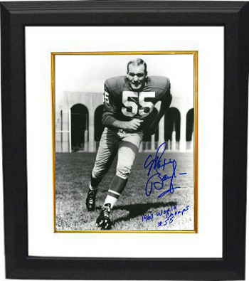 Picture of Athlon CTBL-BW16843 Maxie Baughan Signed Philadelphia Eagles 8 x 10 B&W Photo Custom Framed 1960 World Champs No.55