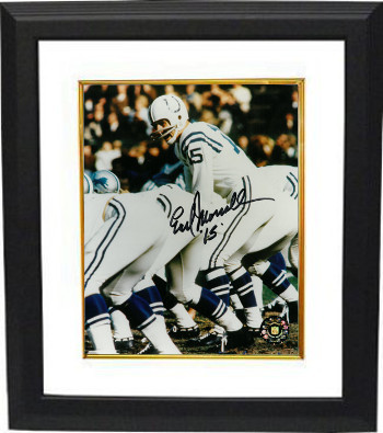 Picture of Athlon CTBL-BW16847 Earl Morrall Signed Baltimore Colts 8 x 10 Photo Custom Framed - No.15 Under Center