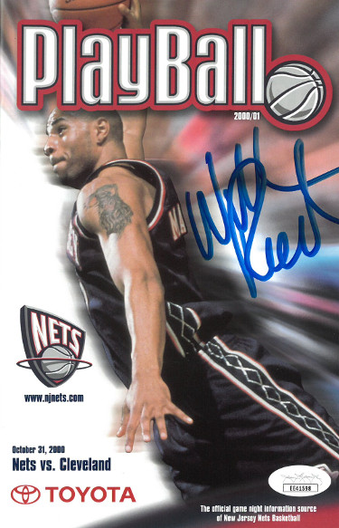 Picture of Athlon Sports CTBL-024325 Willis Reed Signed 2000-01 New Jersey Nets Playball Program vs Cleveland 10-31-00- JSA Hologram