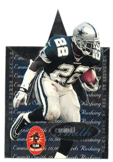 Picture of Athlon Sports CTBL-024749 Emmitt Smith Dallas Cowboys 1996 Score Board 10&#44;000 Yard Rushing Commemorative Jumbo Card- Limited to 10&#44;000