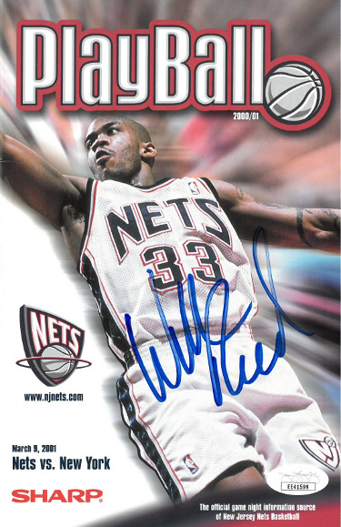 Picture of Athlon Sports CTBL-024326 Willis Reed Signed 2000-01 New Jersey Nets Playball Program vs NY Knicks 3-9-01 - JSA Hologram No.EE41599