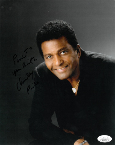 CTBL-024469 Charley Pride Signed 8 x 10 in. Photo Love to You Rita- JSA Hologram No.DD64749