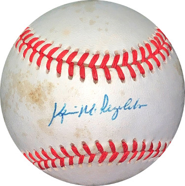 Picture of Athlon Sports CTBL-024991 Kevin McReynolds Signed RONL Rawlings Official National League Baseball Tone Spots- JSA Hologram No.EE41746 Padres & Mets