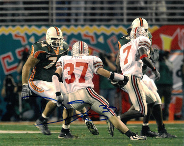 CTBL-024023 Dustin Fox Signed Ohio State Buckeyes 8 x 10 in. Photo No.37 Horizontal vs Miami