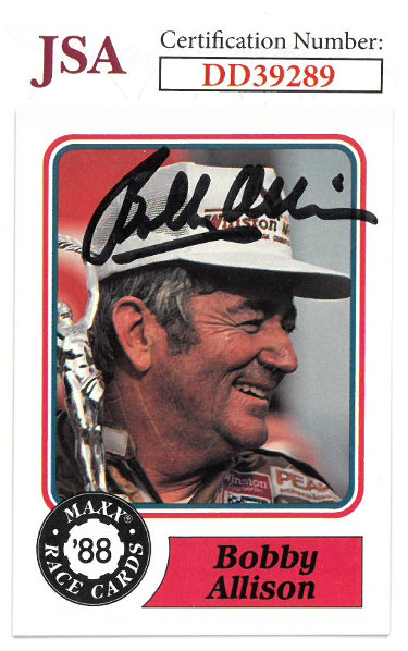 Picture of Athlon Sports CTBL-022920 No.30 Bobby Allison Signed NASCAR 1988 Maxx Charlotte Racing Trading Card with JSA Hologram No.DD39289
