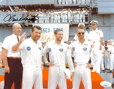 CTBL-025082 8 x 10 in. Chris & Christopher Kraft Signed NASA Apollo 7 Flight Director Photo