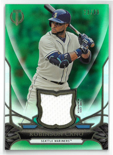 Picture of Athlon Sports CTBL-025138 No.TD-RCA-LTD 23&99 Robinson Cano Seattle Mariners 2016 Topps Tribute Game Used Relic Card