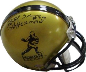 Picture of Athlon CTBL-005474A Billy Sims Signed Heisman Mini Helmet 78 Heisman - Oklahoma Sooners