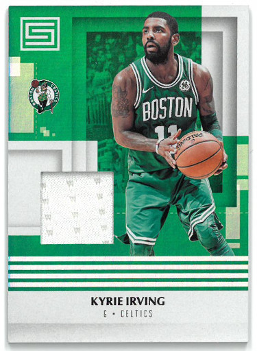 Picture of Athlon Sports CTBL-025146 No.M-KIV Kyrie Irving Boston Celtics Panini Status Game Worn Jersey Card for 2017-2018