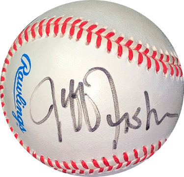 Picture of Athlon Sports CTBL-025156 Jeff Fisher Signed ROAL Rawlings Official American League Baseball with JSA Hologram No.EE41713